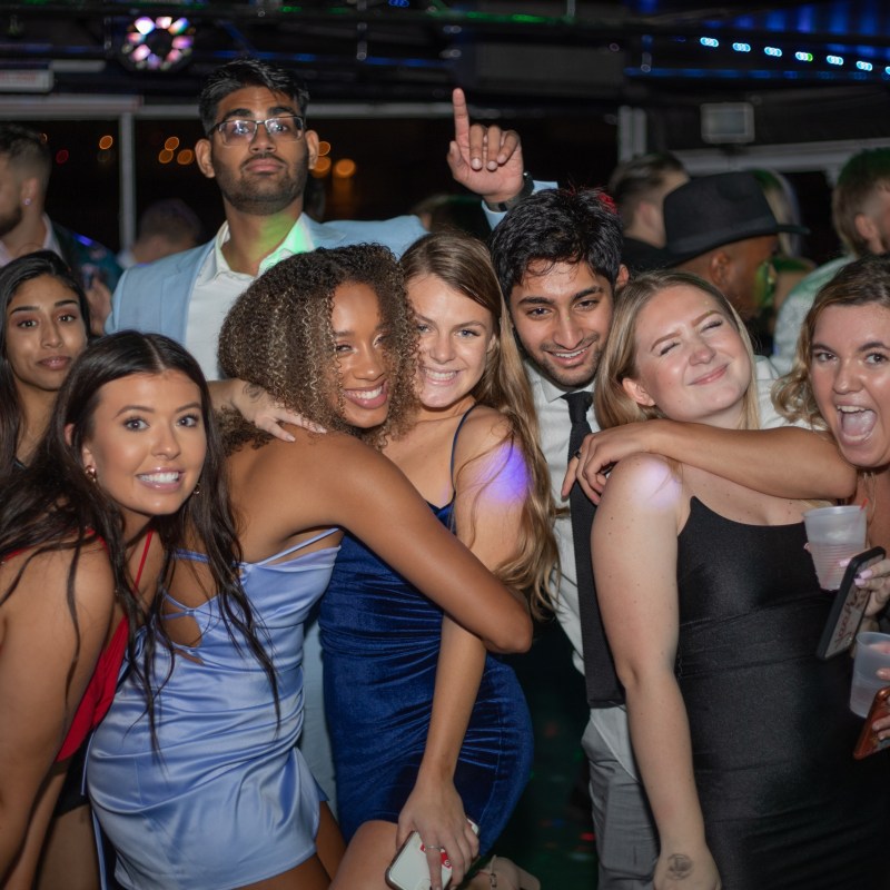 a group of people posing for the camera