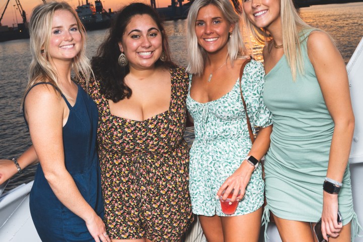 a group of people posing for a photo