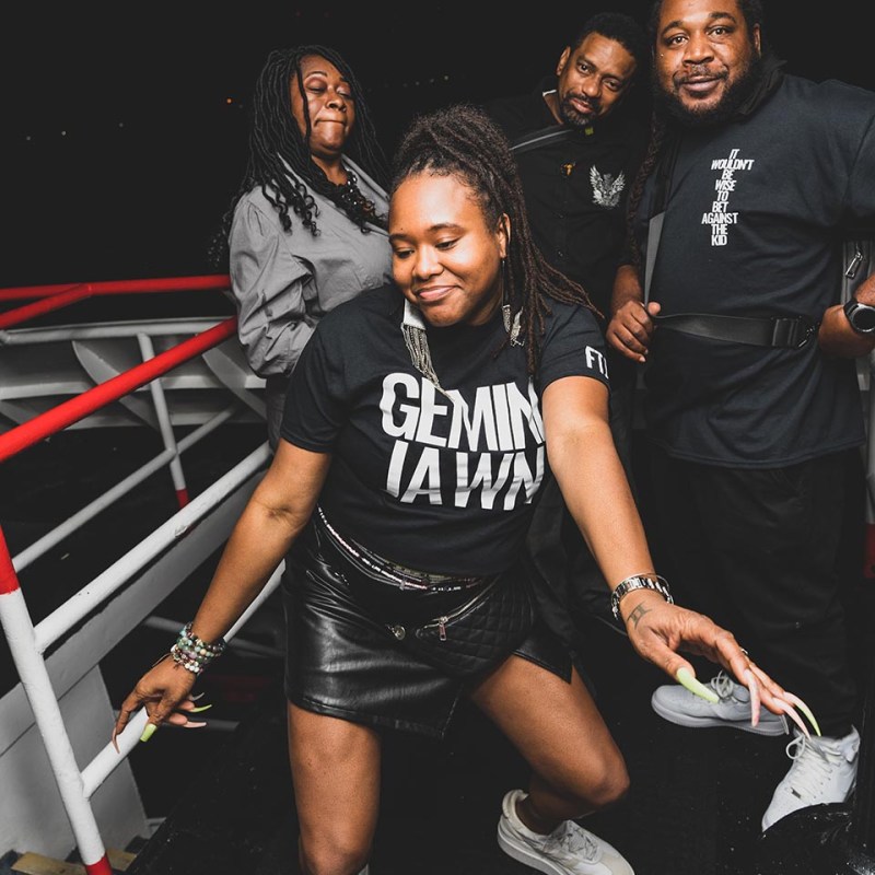 a group of people posing for the camera