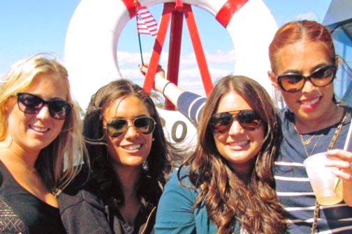 a group of people posing for the camera