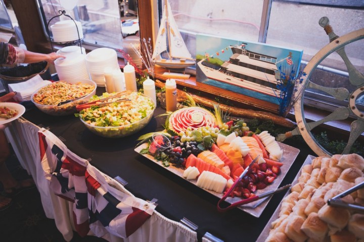 a bunch of food sitting on a table