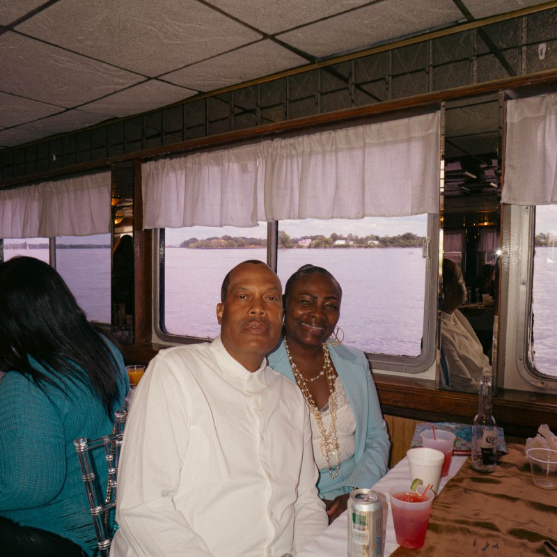 a woman standing in a room