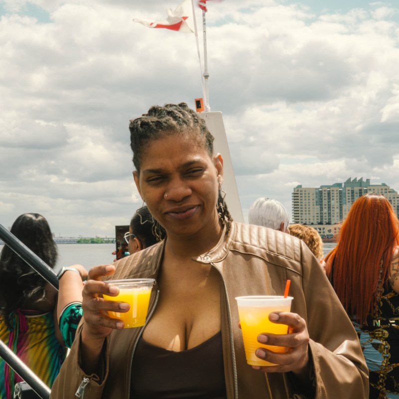 a person holding a kite